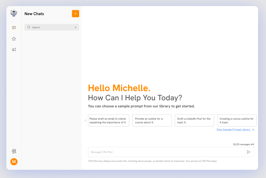 screenshot of CPA Pilot